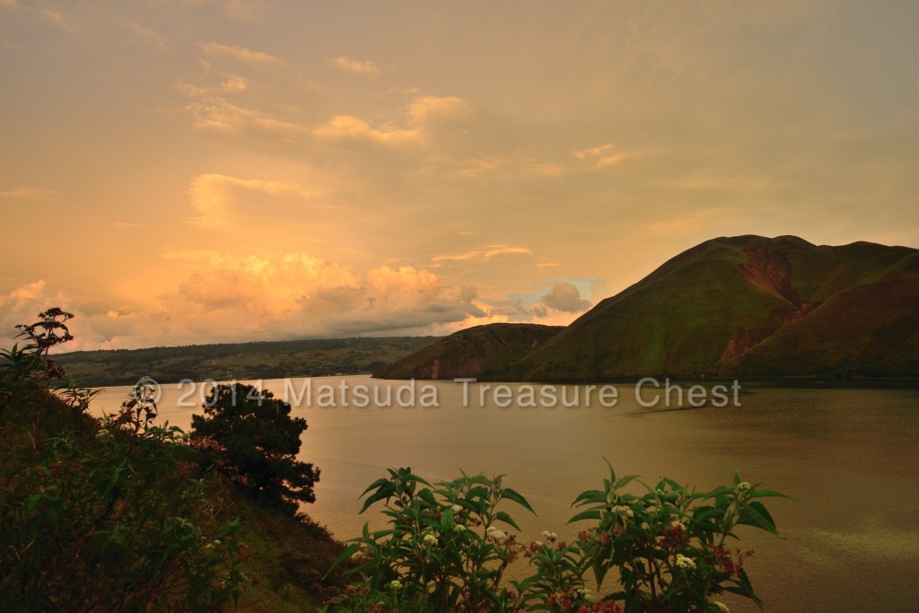 Sunset sky around Lake Toba