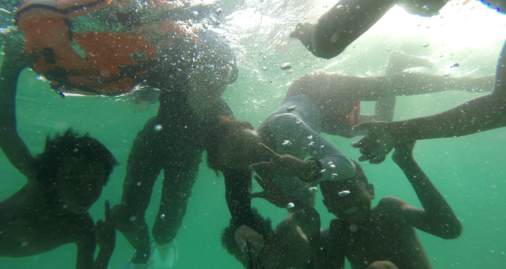 Playing with my sea gypsy friends