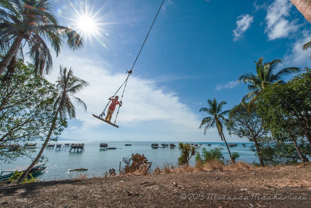 I pressed published before  before checking on my post ... lol ... and missed this photo. A child playing with her swing ...